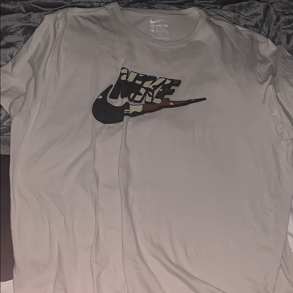 Nike Other - Cream Nike shirt with Camo logo Nike Other - Cream Nike shirt with Camo logo